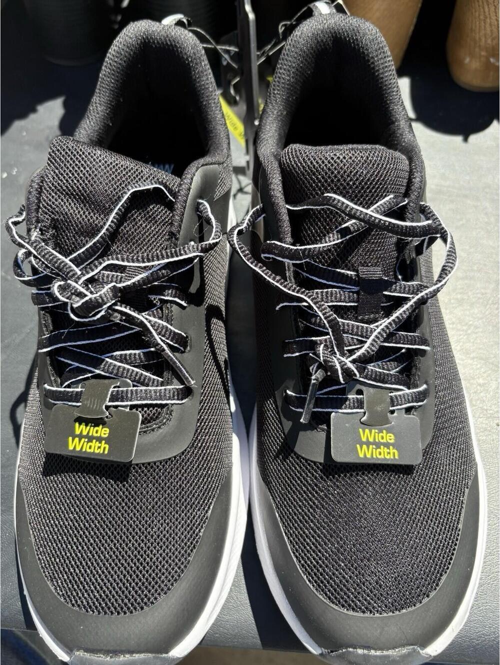 Athletic Works Women’s 9.5 Wide  Black Odor Control Mesh Sneakers Shoes